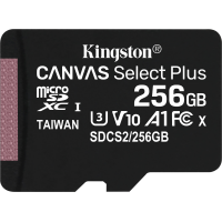 256GB Kingston Canvas Select C10 U3 MicroSD Hafıza Kartı (100MB/s)