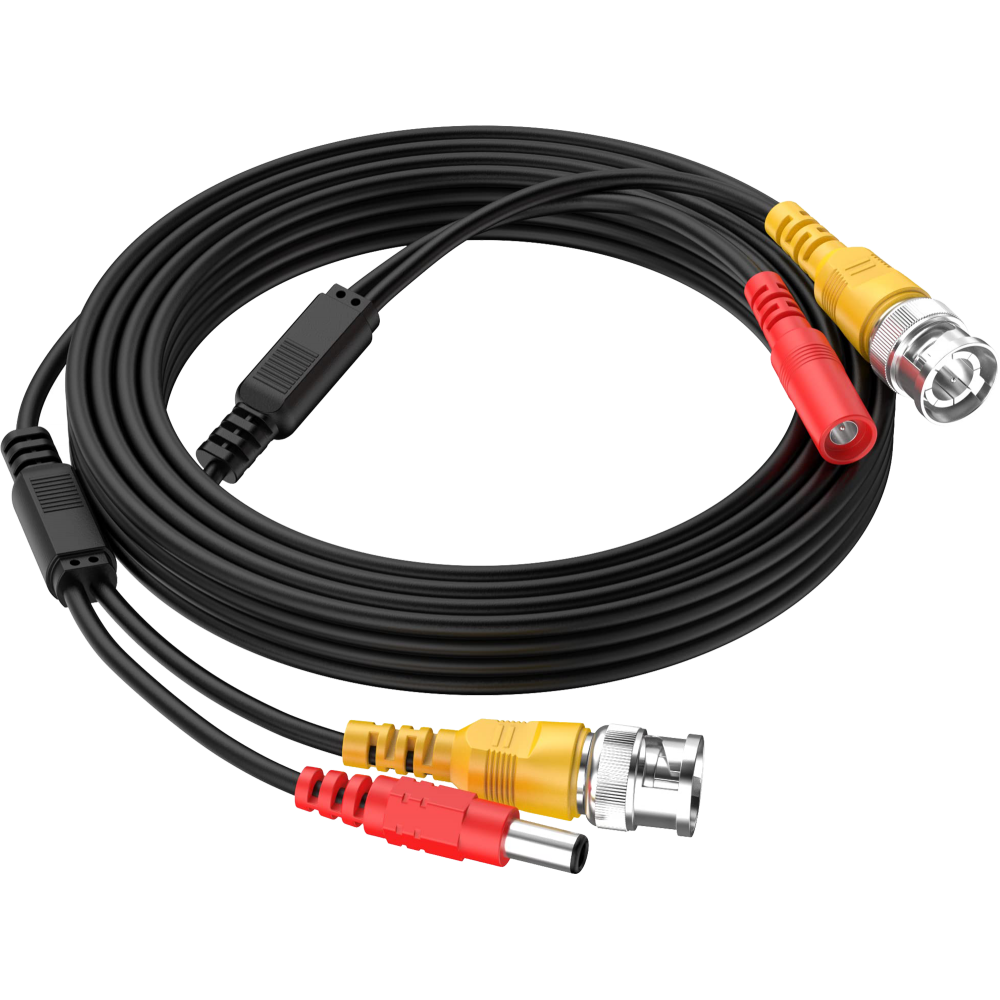 BNC Erkek + DC Erkek - BNC Erkek + DC Dişi Hazır CCTV Kablo 5m