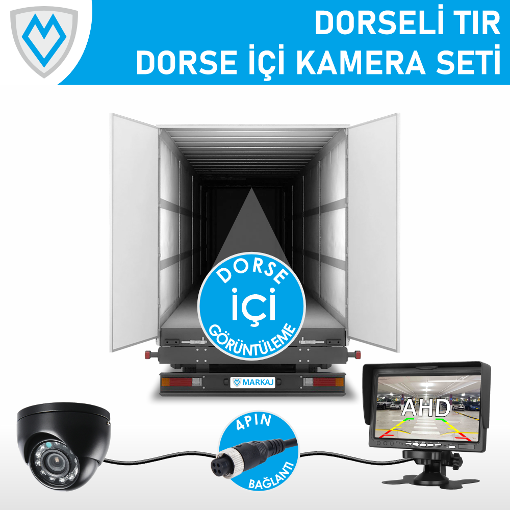 MK-DKS910P 7 Inch Monitörlü AHD Kamyon/Tır Dorse İçi Görüntüleme Kamera Seti