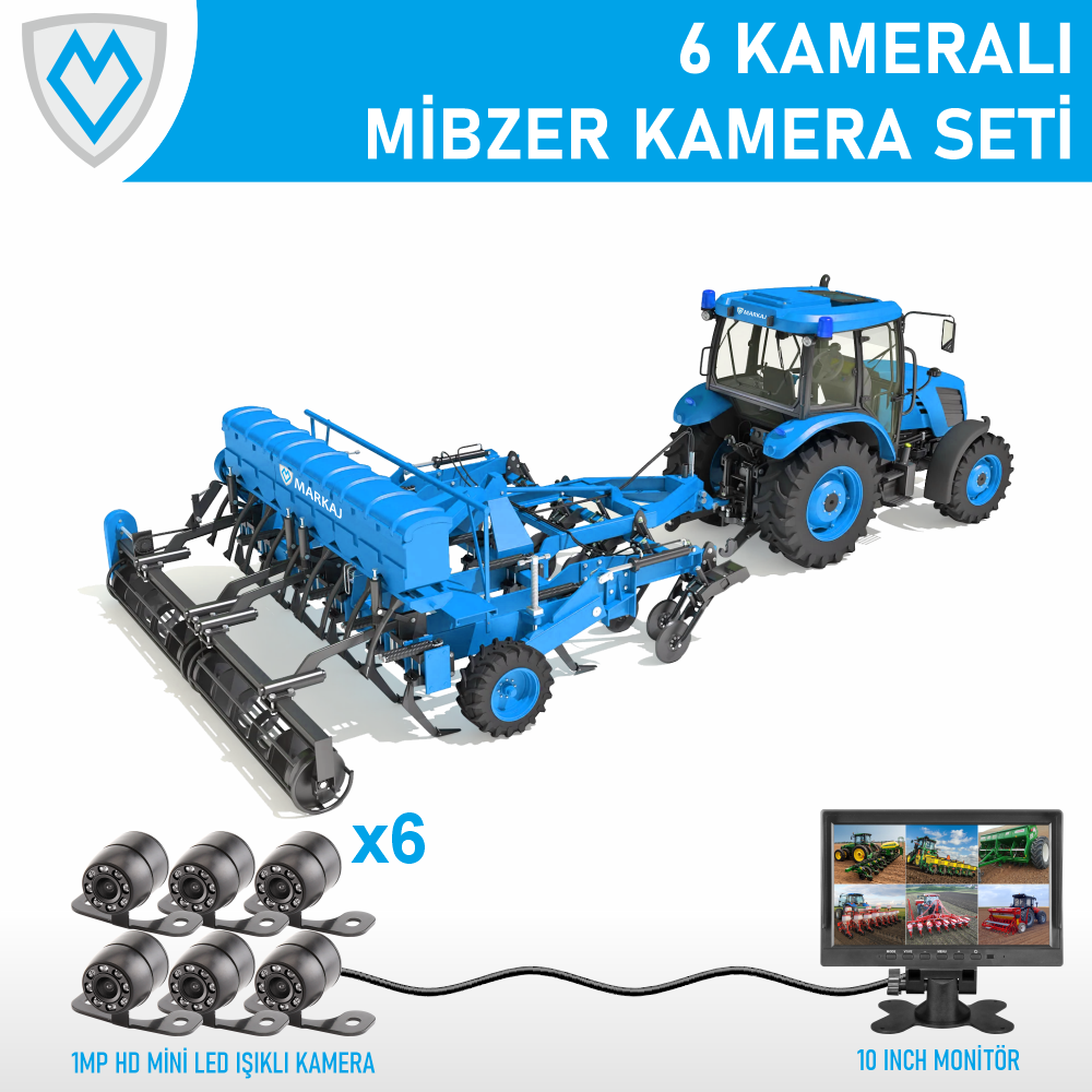 MK-TMS716 1 Megapiksel 6 Kameralı Mibzer Tohum Ekme Makinesi Kamera Seti